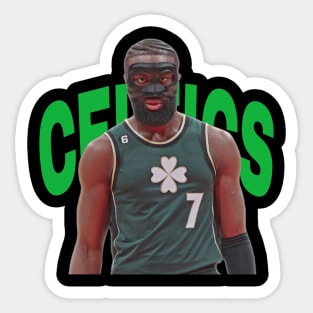 Jaylen Brown masked up Sticker